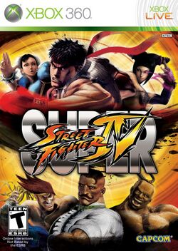 Box artwork for Super Street Fighter IV.