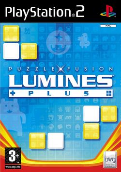 Box artwork for Lumines Plus.