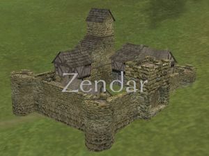 A town icon as seen on the world map