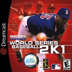 Box artwork for World Series Baseball 2K1.