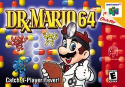 Box artwork for Dr. Mario 64.