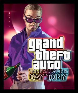 Box artwork for Grand Theft Auto: The Ballad of Gay Tony.