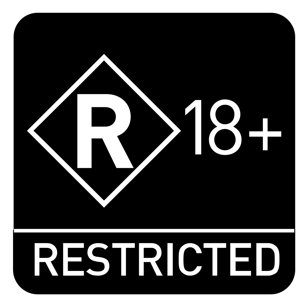 Нормальная 18. Значок restricted. Знак rated r. 18 Логотип. Рейтинг r logo.