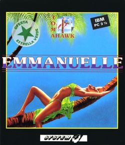 Box artwork for Emmanuelle: A Game of Eroticism.