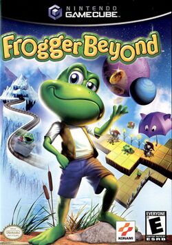 Box artwork for Frogger Beyond.