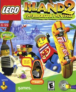 Box artwork for LEGO Island 2: The Brickster's Revenge.