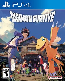 Box artwork for Digimon Survive.