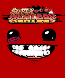 Box artwork for Super Meat Boy.
