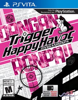 Box artwork for Danganronpa: Trigger Happy Havoc.