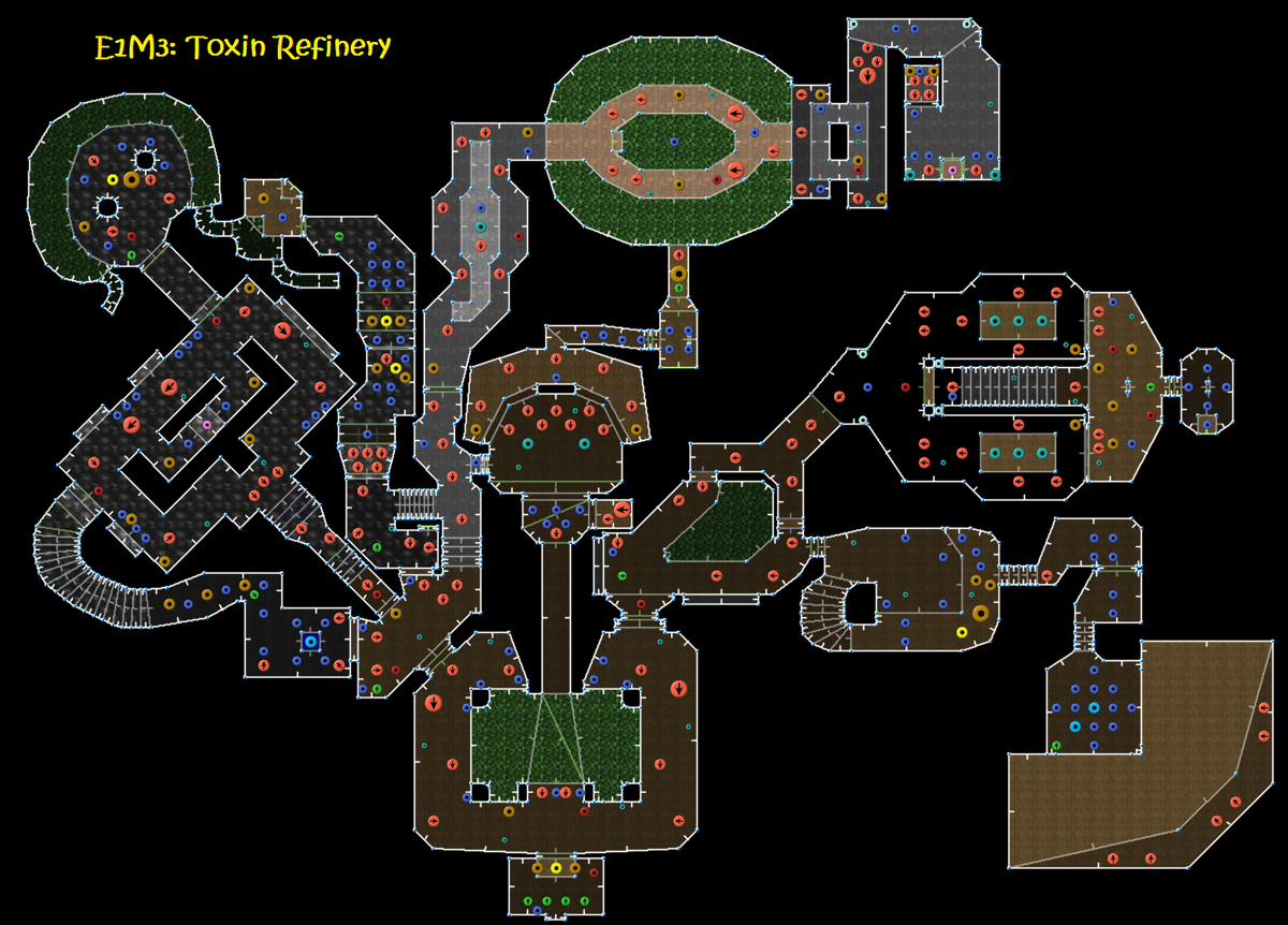 Doom maps. Doom e1m3 Maps. Doom 3 карта. Карта Doom e1m3.