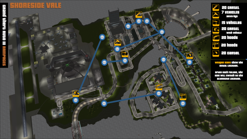 Grand Theft Auto III Rampages Map - Portland Map for PlayStation 2 by  MegatronLives - GameFAQs