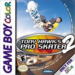 Box artwork for Tony Hawk's Pro Skater 2.