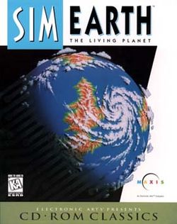 Box artwork for SimEarth: The Living Planet.