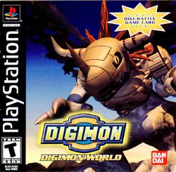 Box artwork for Digimon World.