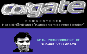 Harald Hårdtand Kampen om de Rene Tænder title screen (Commodore 64).png
