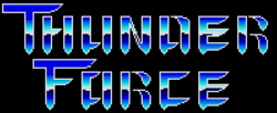 The logo for Thunder Force.