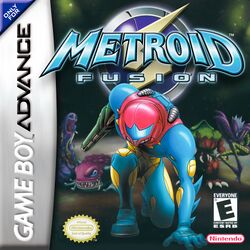 Box artwork for Metroid Fusion.