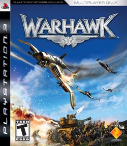 Box artwork for Warhawk.