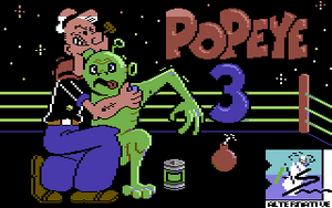 Popeye 3 Wrestle Crazy title screen (Commodore 64).png