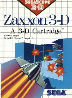 Box artwork for Zaxxon 3-D.