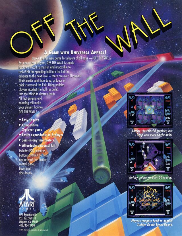 Off the Wall (1991) — StrategyWiki | Strategy guide and game reference wiki
