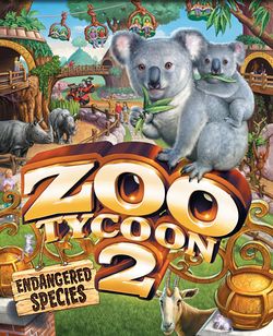 Box artwork for Zoo Tycoon 2: Endangered Species.