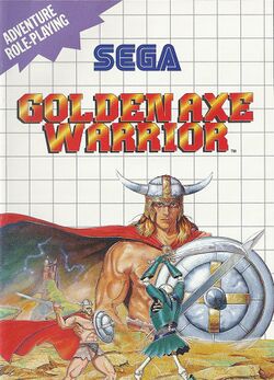 Box artwork for Golden Axe Warrior.