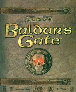 Box artwork for Baldur's Gate.