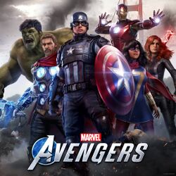 Box artwork for Marvel's Avengers.