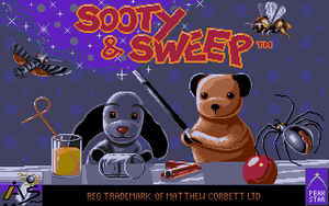 Sooty and Sweep title screen (Commodore Amiga).png