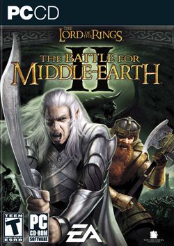 Box artwork for The Lord of the Rings: The Battle for Middle-earth II.