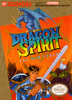 Box artwork for Dragon Spirit: The New Legend.