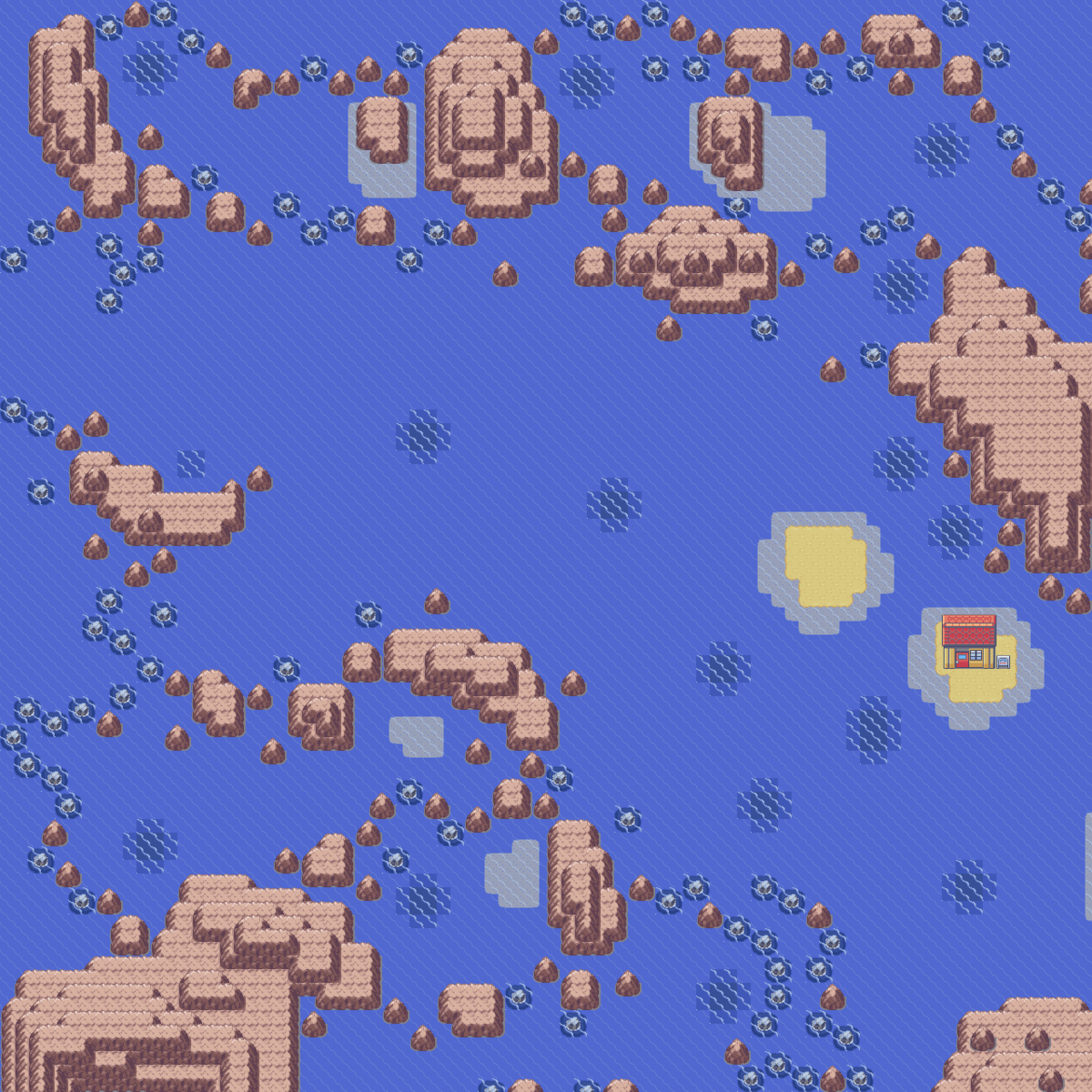 Pokemon Ruby and Sapphire :: Map of Seafloor Cavern