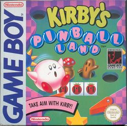 Box artwork for Kirby's Pinball Land.