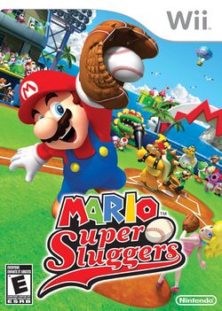 Box artwork for Mario Super Sluggers.