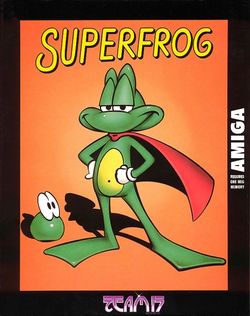 Box artwork for Superfrog.