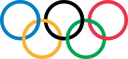 The logo for Olympics.