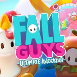 Box artwork for Fall Guys: Ultimate Knockout.