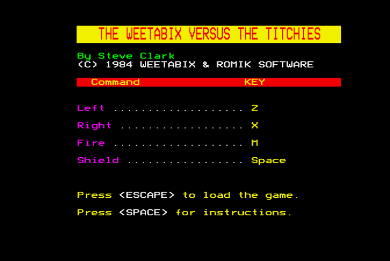 File:Weetabix Versus The Titchies title screen (BBC Micro).png