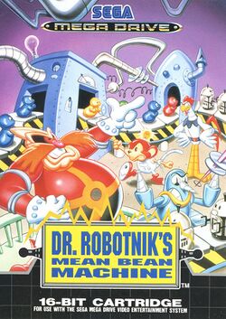 Box artwork for Dr. Robotnik's Mean Bean Machine.