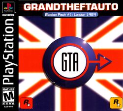 Box artwork for Grand Theft Auto: Mission Pack #1: London, 1969.