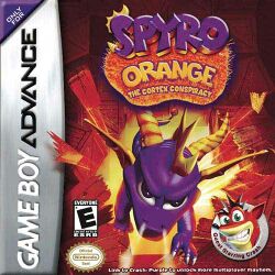 Box artwork for Spyro Orange: The Cortex Conspiracy.