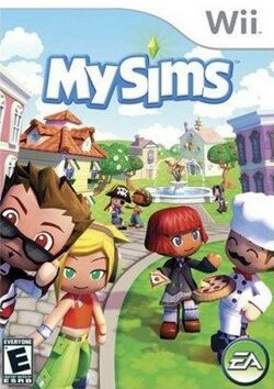 Box artwork for MySims.