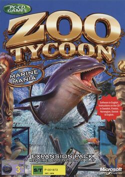 Box artwork for Zoo Tycoon: Marine Mania.