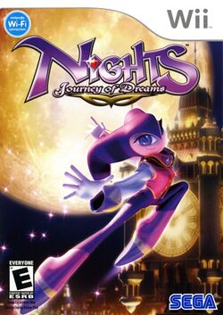 Box artwork for NiGHTS: Journey of Dreams.