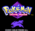 Pokémon Crystal's opening screen.