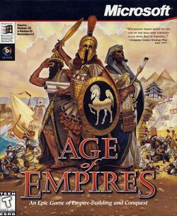 Box artwork for Age of Empires.