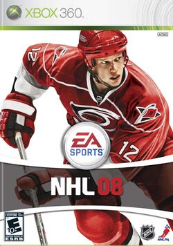 Box artwork for NHL 08.
