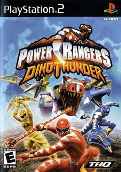 Box artwork for Power Rangers Dino Thunder.