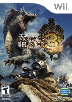 Box artwork for Monster Hunter Tri.